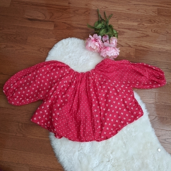 Anthropologie kopal boho luma peasant boho polka dot top xs - Picture 5 of 11